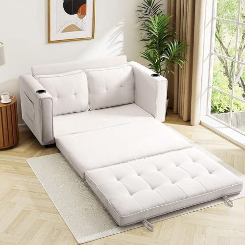 Loveseat Sleeper Sofa Bed for Living Room - Modern Comfy Convertible Futon Couches- Folding Couch Bed for Small Spaces
