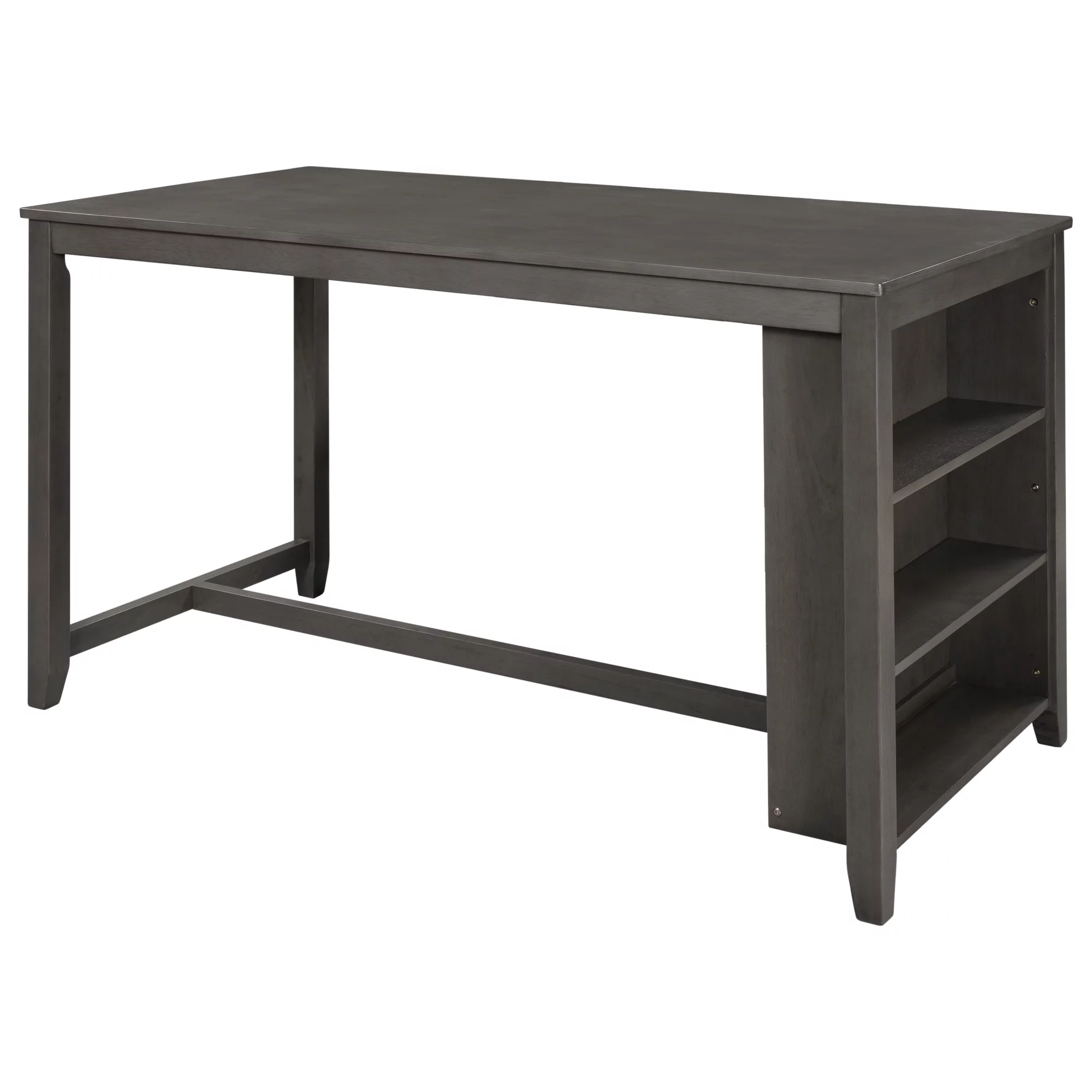 Churanty 5 Pieces Counter Height Farmhouse Dining Table for 4,Wooden Bar Table Set with 4 Chairs, Gray - Curated Treasures Market