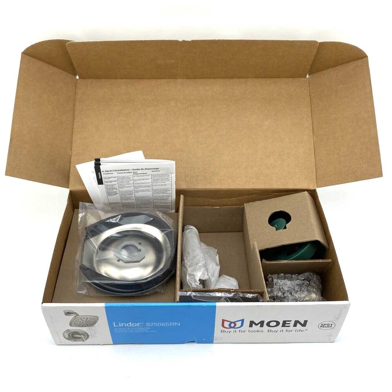 Moen Lindor Brushed Nickel 1-Handle Lever Shower Faucet 82506SRN