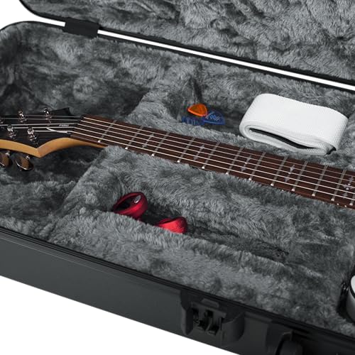 Gator Cases Molded Flight Case for Strat/Tele Style Electric Guitars with TSA Approved Locking Latch, (GTSA-GTRELEC)