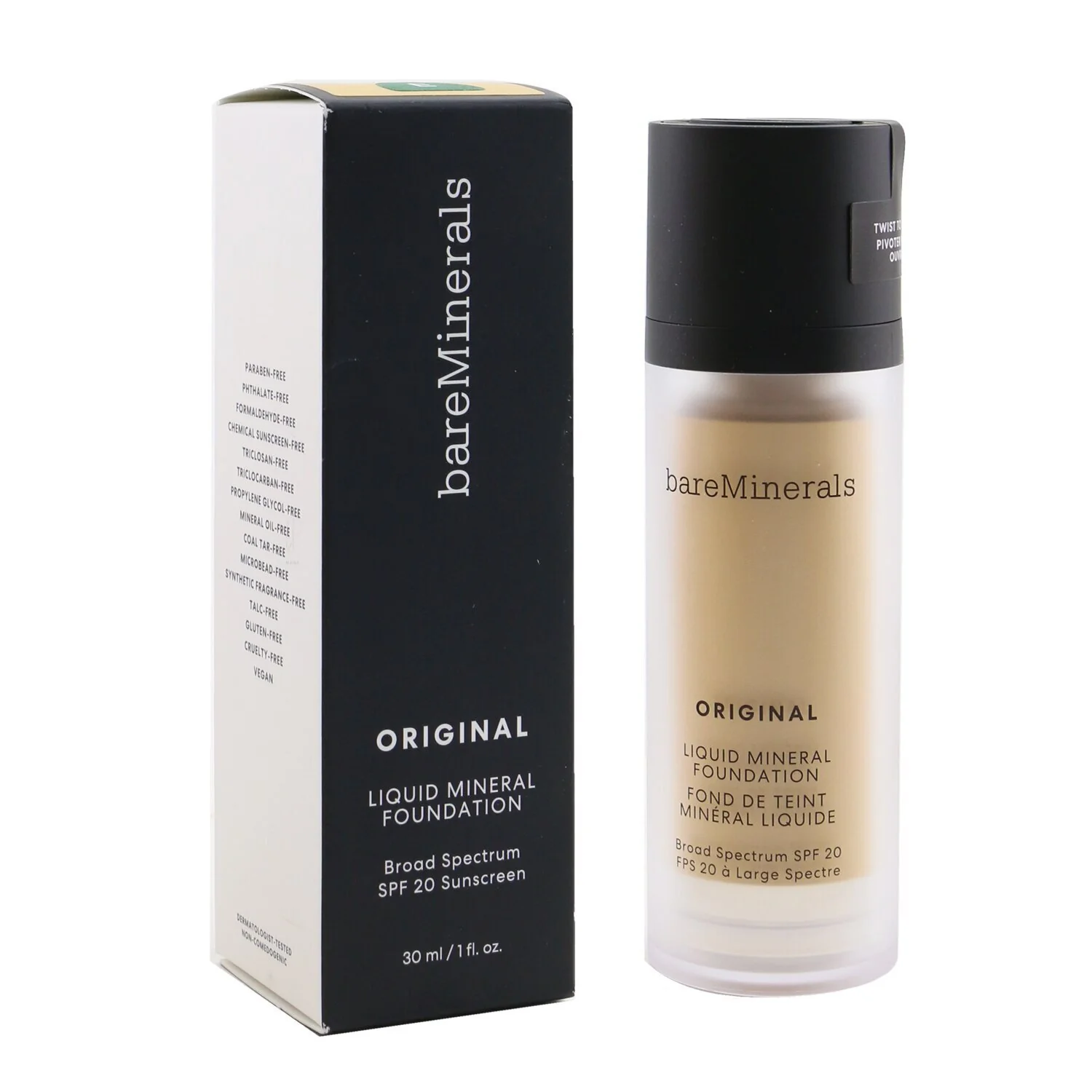 BareMinerals Original Liquid Mineral Foundation SPF 20 - # 15 Neutral Medium (For Medium Neutral Skin With A Peach Hue)(Exp. Date 08/2022)  30ml/1oz