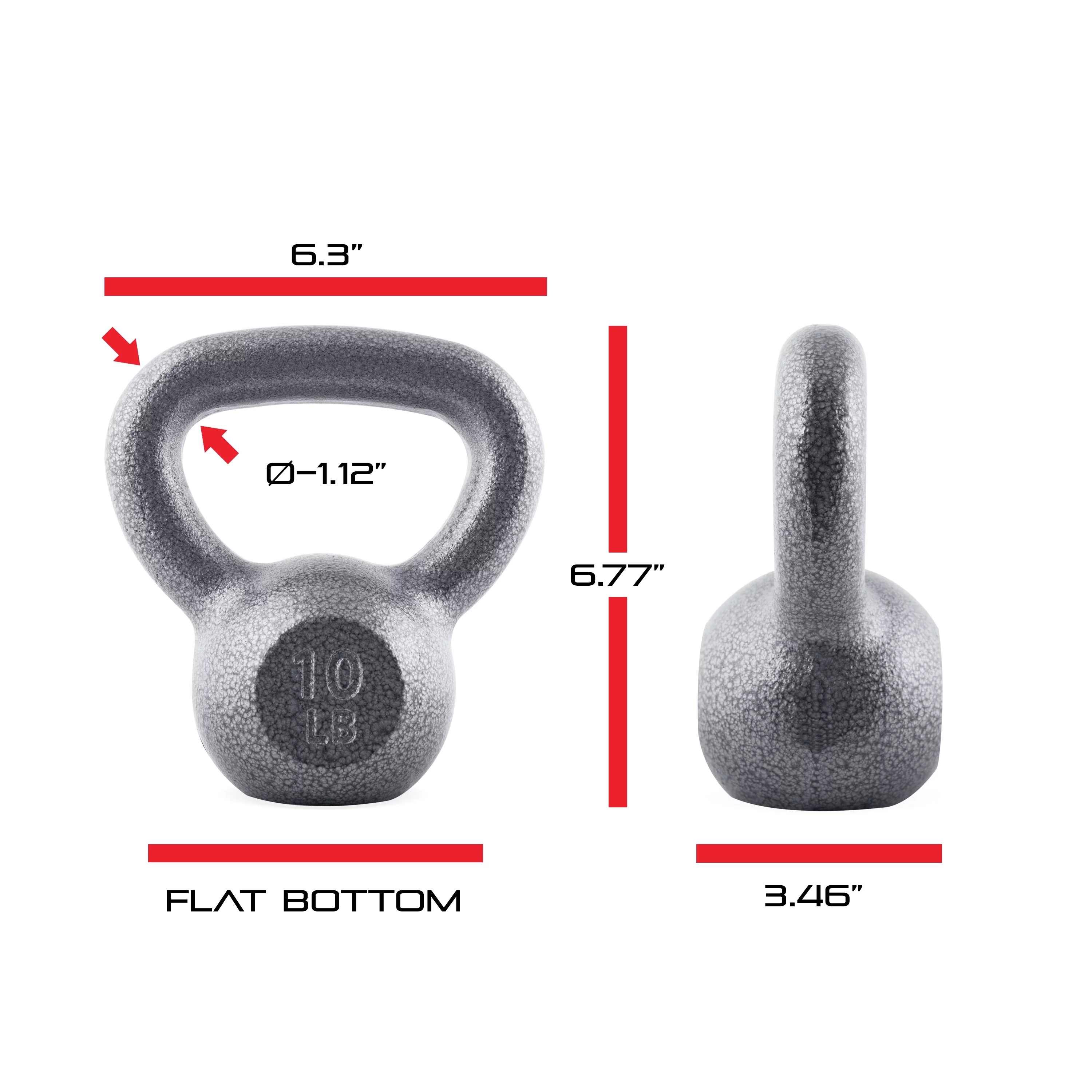 CAP Barbell Cast Iron Kettlebell, Single, 10-80 Pounds