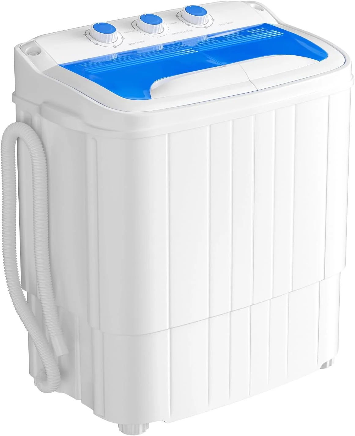 AUCHI Portable Washing Machine, 2 In 1 Small Washing Machine and Spin Dryer Combo, 14.5lbs Compact Mini Twin Tub Washing Machine for Camping