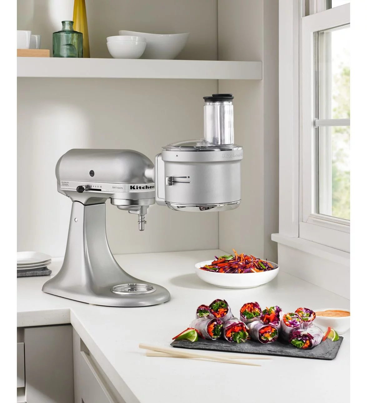 KitchenAid Refurbished Exact Slice Food Processor w/Dicing Kit Mixer Attachment