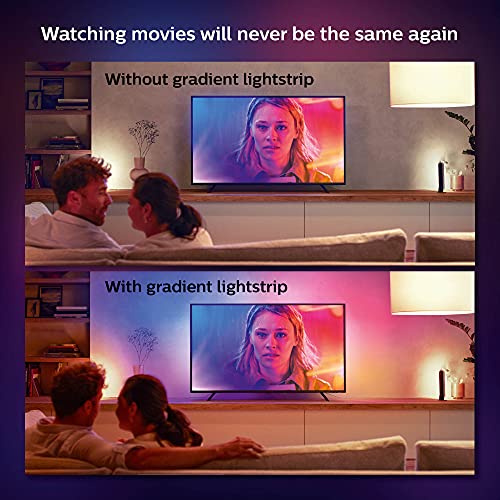 Philips Hue Play Gradient 65" Smart TV Light Strip, Flowing Color-Changing LED Strip Lights, Multicolor TV Backlight Sync with Music and Gaming