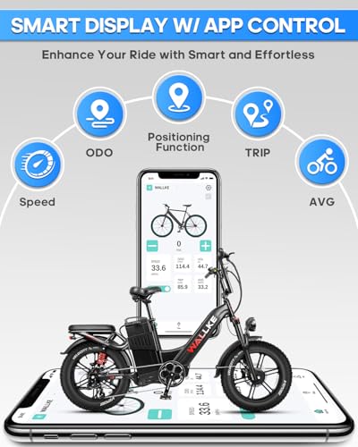 W Wallke AWD Dual Motor Electric Bike for Adults, UL2849 Certified, 48V 60Ah Battery Cell Brand Sam-Sung, Long Range 200 Miles 35MPH Fast Ebike