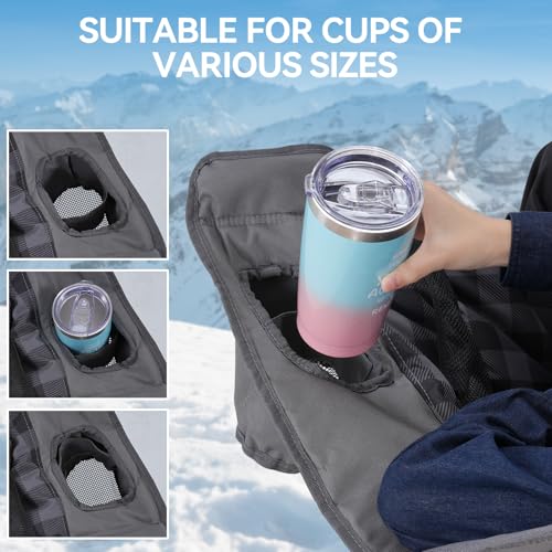 Double Camping Chairs Padded Loveseat Chair for 2 Person - Heavy Duty Oversized Camping Couch for Adults Outdoor Lawn Beach