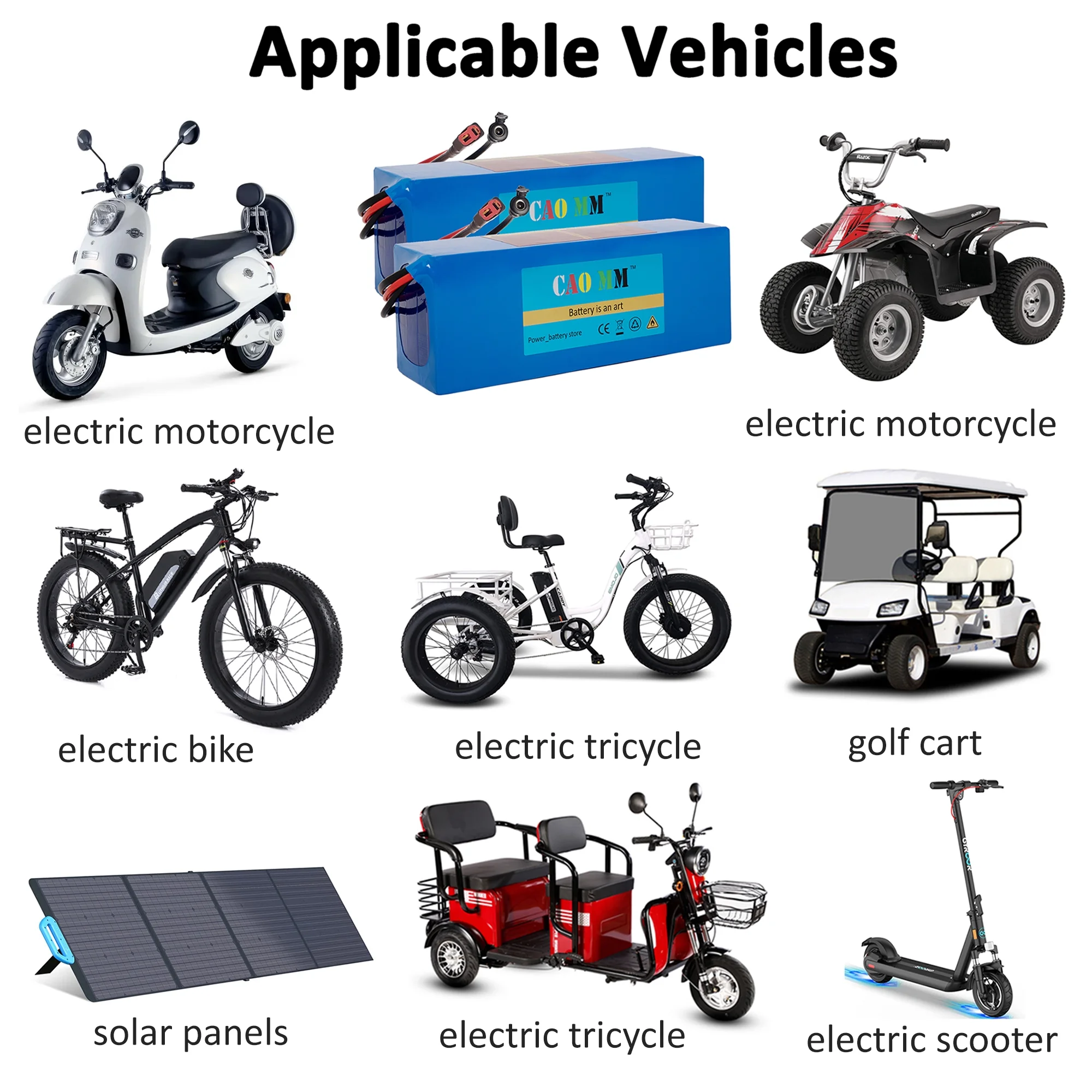 Ebike Battery 36V 10Ah Lithium Battery with 2A Charger XT60 36V Battery for 750W Electric Bike