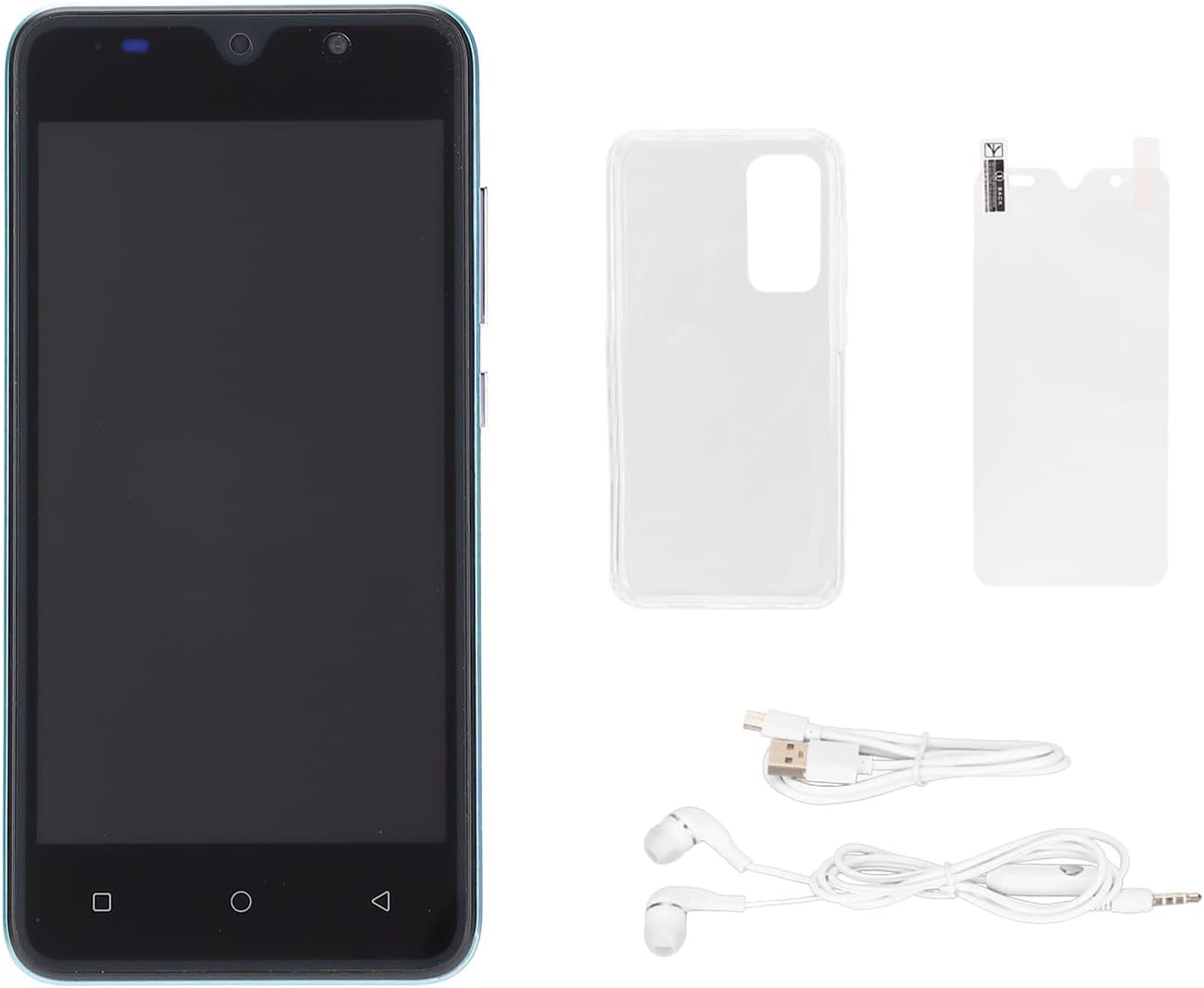 Unlocked Cell Phone, 5 Inch 512MB RAM + 4GB ROM Ultra Slim Smartphone with Headphone, Dual SIM Dual Standby, 1500mAh Mobile Phone for Android