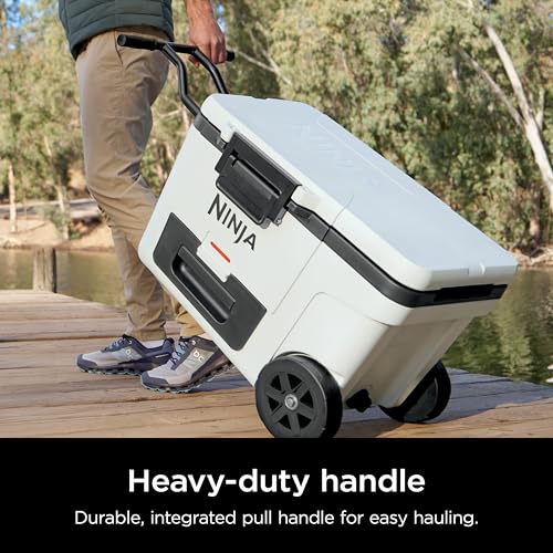Ninja FrostVault 45qt Wheeled Cooler with Dry Zone, Integrated Fridge-Temp Dry Storage Drawer, Premium Heavy-Duty Insulated Cooler