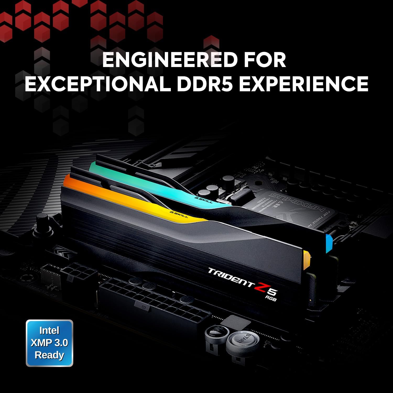 G.SKILL Trident Z5 RGB Series (Intel XMP 3.0) DDR5 RAM 64GB (2x32GB) 5600MT/s CL28-34-34-89 1.35V Desktop Computer Memory UDIMM