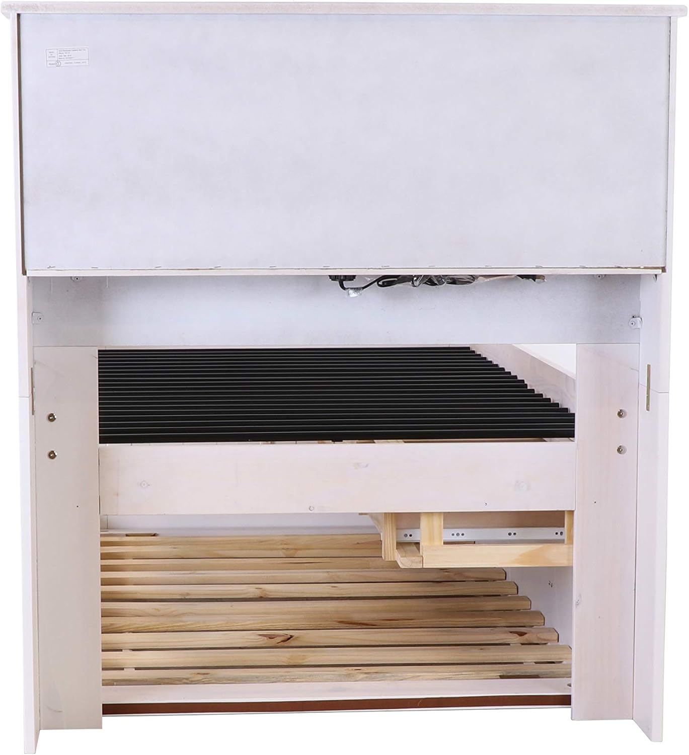 White Twin Bookcase Bed with 3 Drawers and Trundle