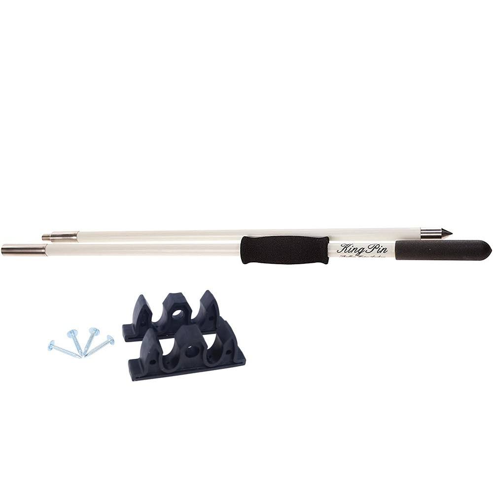 Panther 12 ft King Pin Anchor Pole - 2-Piece - White