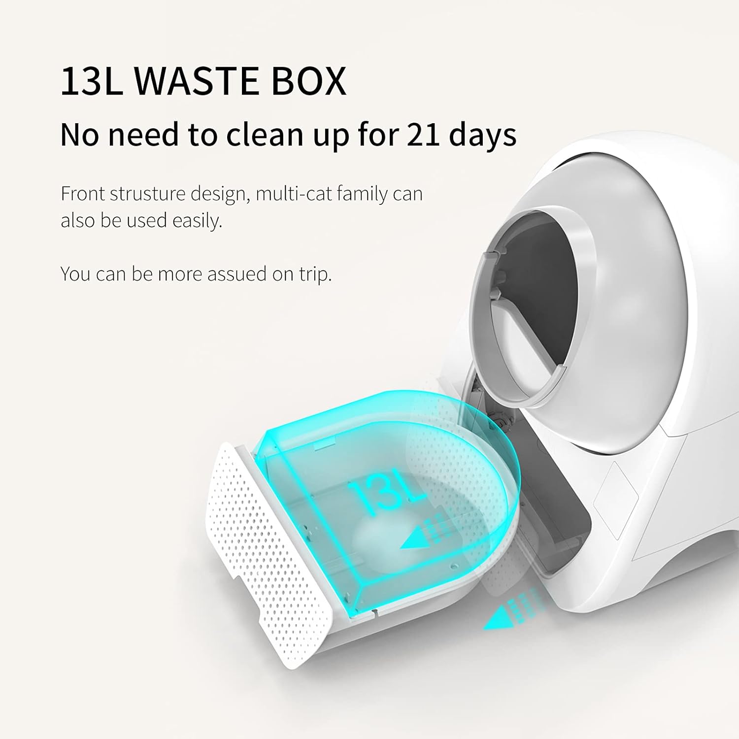 Catlink Self-Cleaning Cat Litter Box, APP Control, Health Report, Double Odor Removal, Extra Large Automatic Cat Litter Box