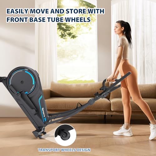 Dripex Elliptical Exercise Machine, Hyper-Quiet Magnetic Elliptical Machine for Home, Elliptical Training Machines with 16 Levels Resistance