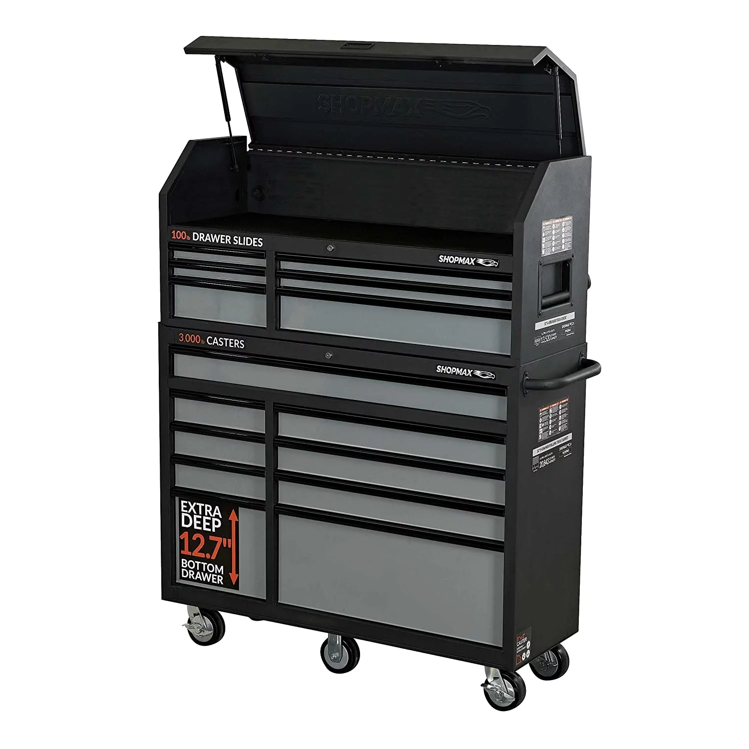 52 in. 15-Drawer Tool Chest and Rolling Cabinet Combo