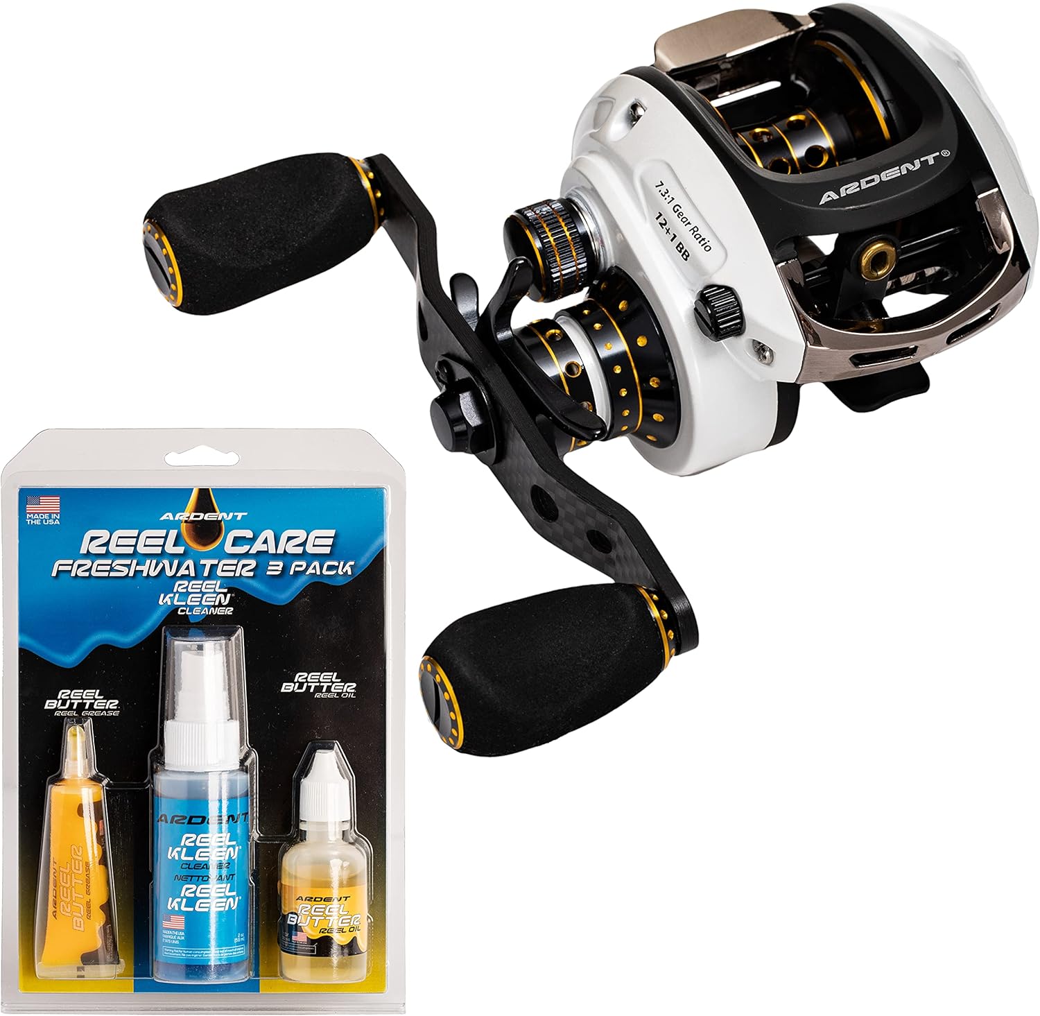Ardent Apex Grand Fishing Reels / 12+1 Bearings/ Aluminum Frame/ Left-Right Handed Baitcasting Fishing Reel / Smooth Cranking and Casting / 3 Year
