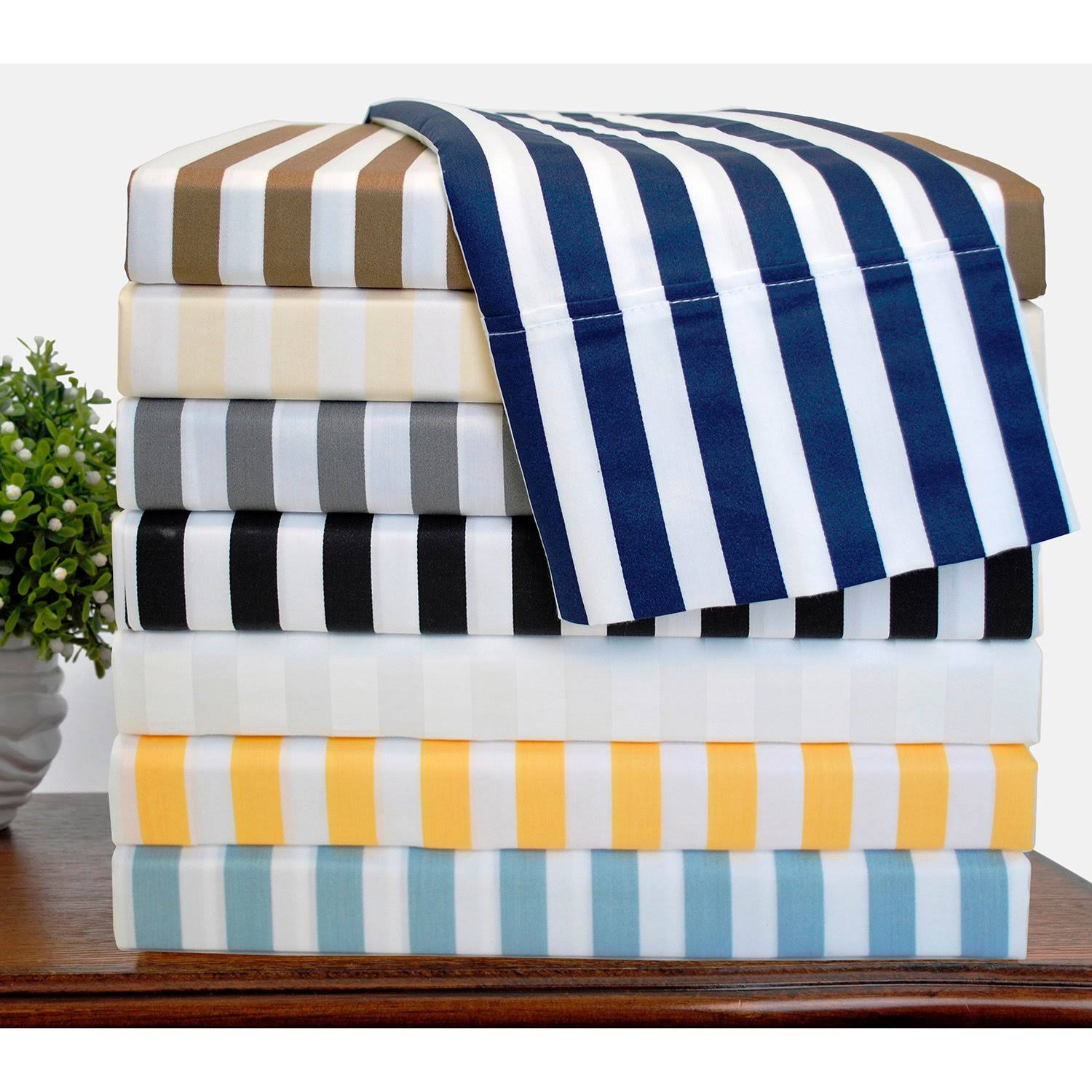 Superior Cotton Rich 600 Thread Count Cabana Sheet Set King-Taupe