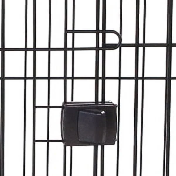 Dog Crate Furniture Indoor Dog Crate End Table Heavy-Duty Dog Cage with Dog Mat, Three-Door Dog House Black