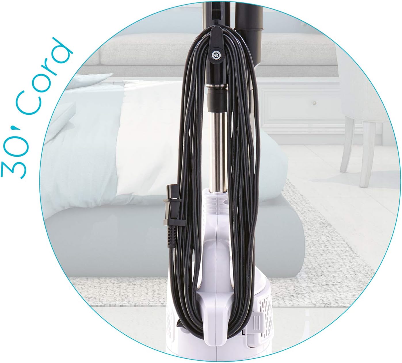 Simplicity Vacuums Corded Stick Vacuum Cleaner, Powerful Bagless Vacuum for Hardwood Floors with Two Speeds, Certified HEPA Filtration, S60 Spiffy