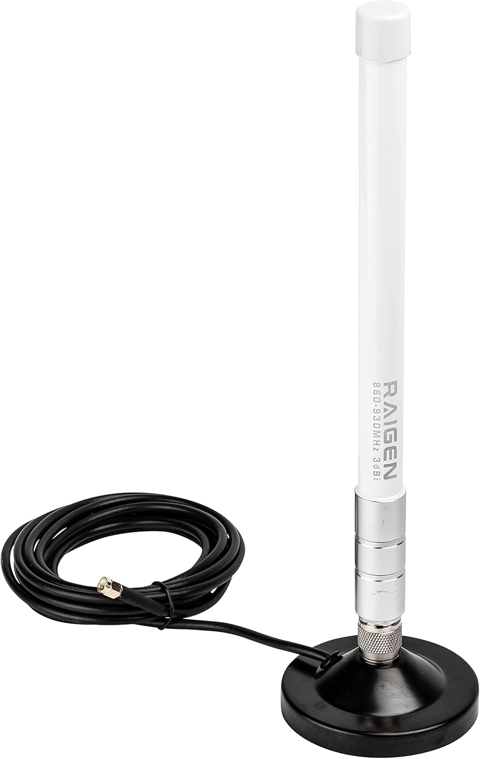 RAIGEN LoRa Fiberglass Antenna & Magnetic Base, N-Male & SMA Male Connector 6.5ft Raigen-200 Cable for 915Mhz Helium Hotspot Miner for MNTD, Nebra