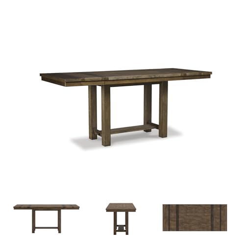 Signature Design by Ashley Robbinsdale Casual Removable Center Leaf Dining Extension Table with Trestle Base, White