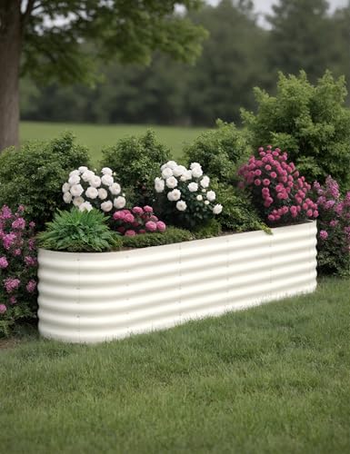 10x4x1.5ft Raised Garden Bed,Galvanized Raised Planter Boxes Outdoor with Easy Assembly, Large Garden Bed for Vegetables, Fruits, Flower