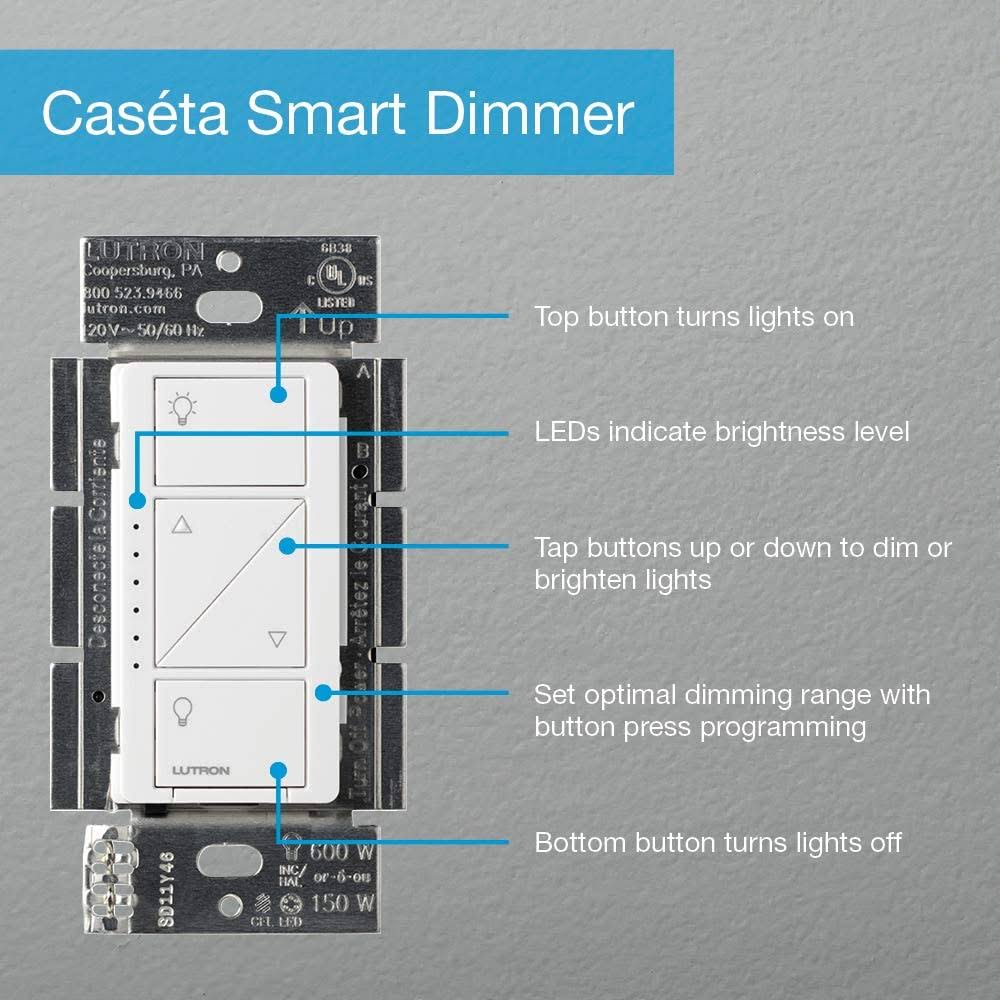 Lutron Caseta Smart Start Kit, Dimmer Switch