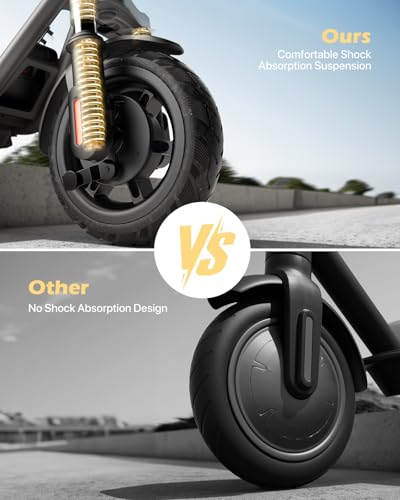 Electric Scooter with Suspension,300W Electric Scooter for Adults,7.5AH Battery,15.5 mph Speed,11 Miles Range,8in Solid Tires