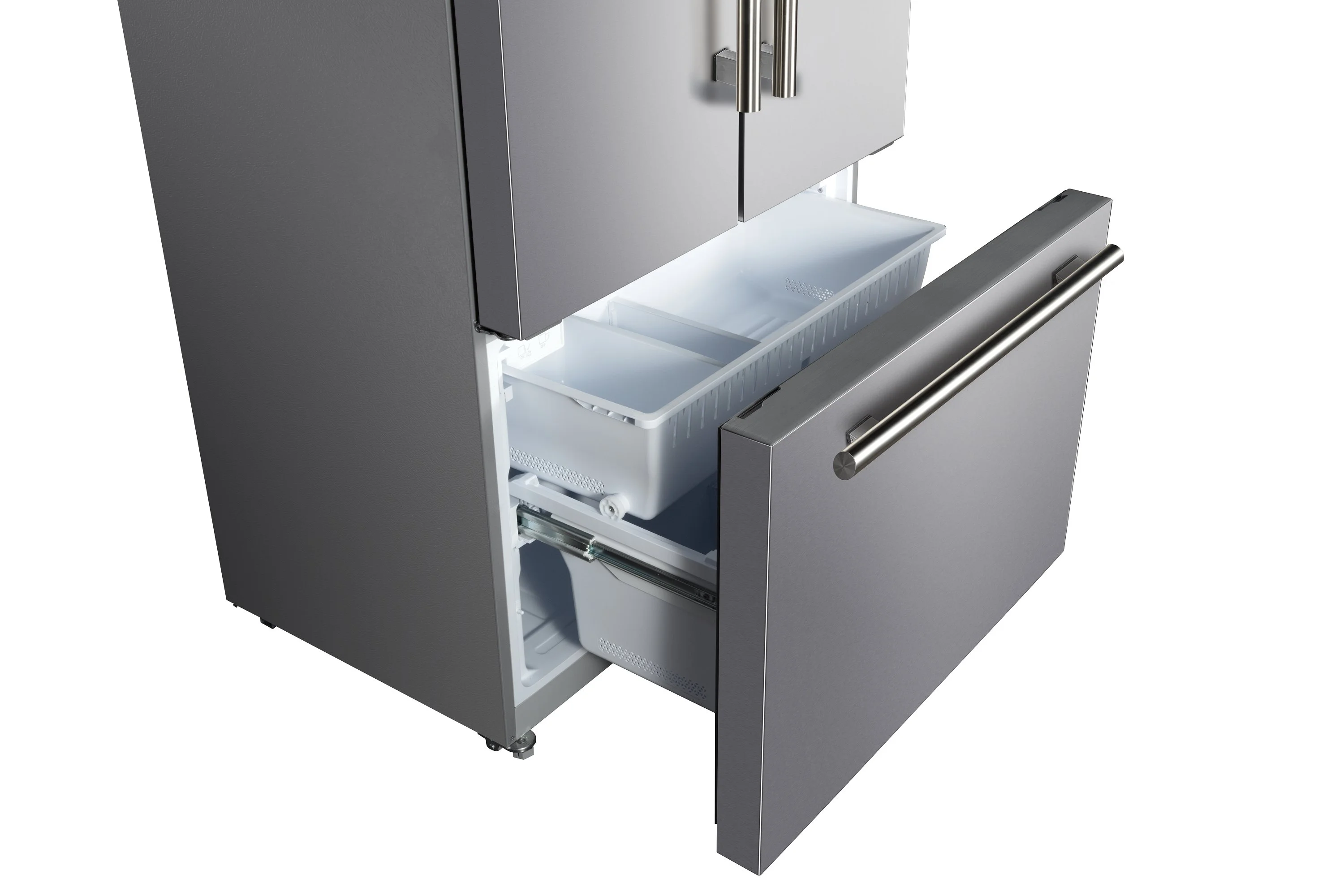 Hamilton Beach, 20.3 Cu. ft. French Door Refrigerator, Platinum Silver, HZ7602 - Radiant Selections