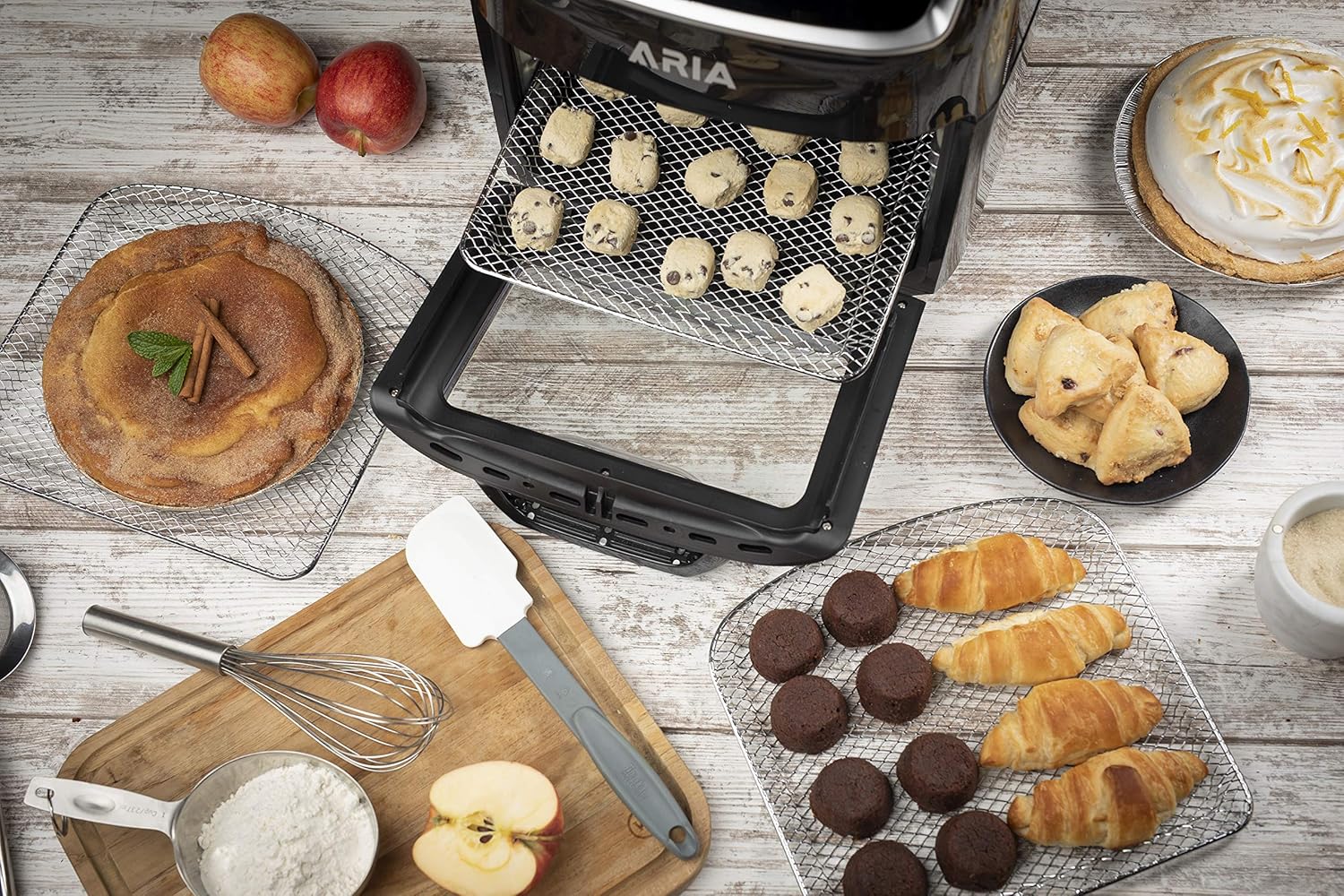 Aria Air Fryers AAO-890 10Qt Air Fryer Oven, Black