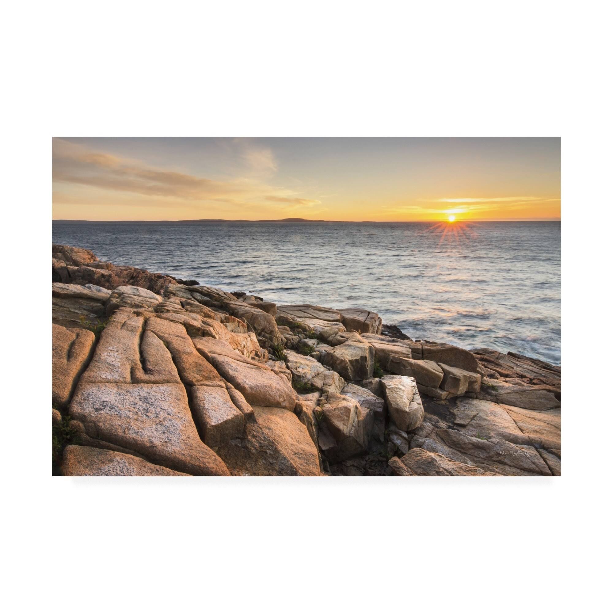 Alan Majchrowicz 'Acadia Sunrise Gold' Canvas Art - 22x32