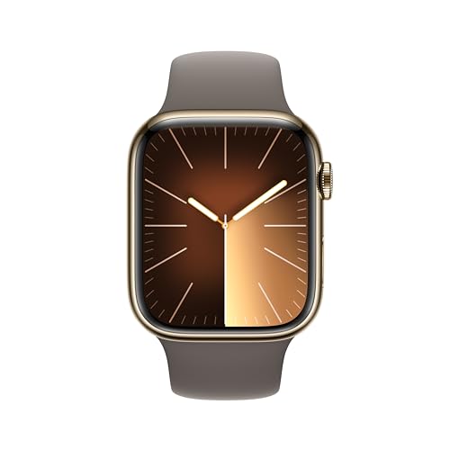 Apple Watch Series 9 [GPS 45mm] Midnight Aluminum Case with Midnight Sport Band, S/M (Renewed) - Radiant Selections
