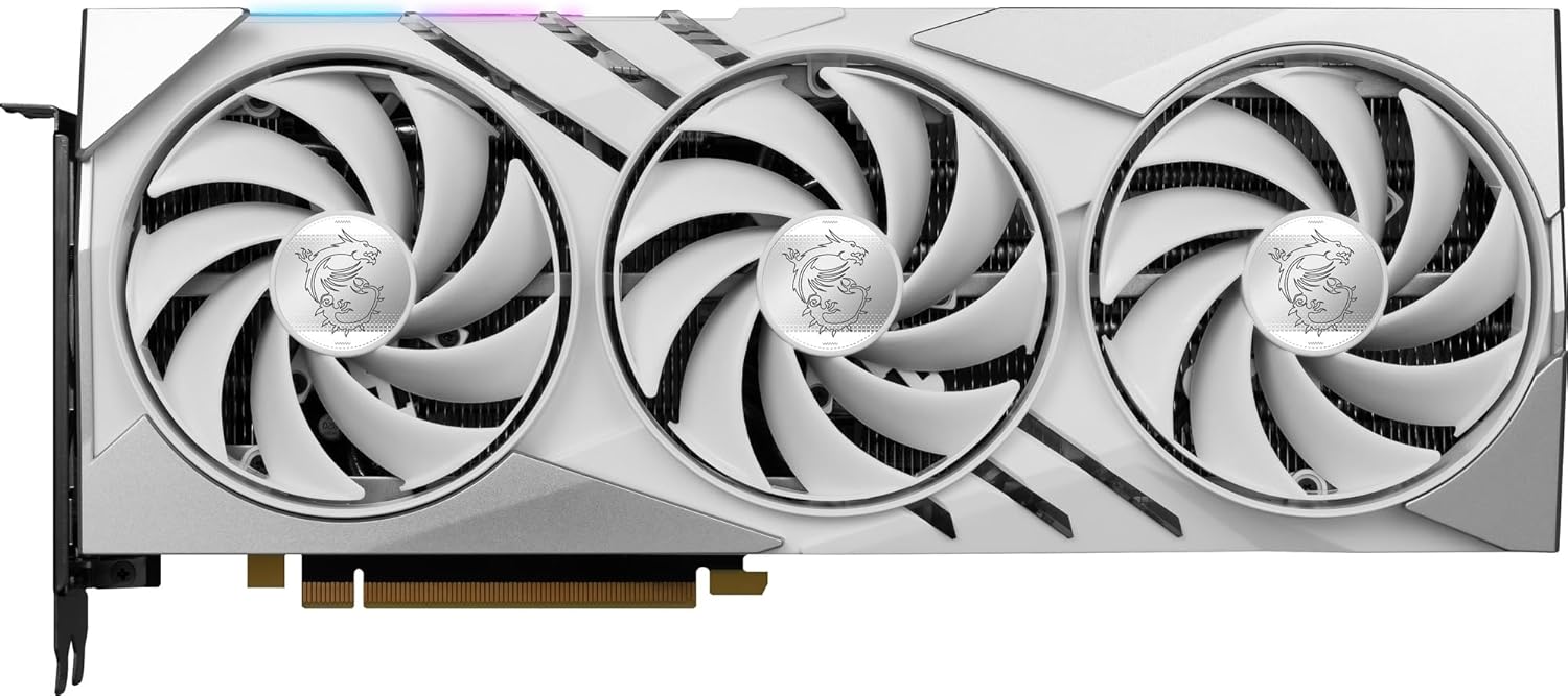 MSI Gaming RTX 4070 Ti Gaming X Slim White 12G Graphics Card (NVIDIA RTX 4070 Ti, 192-Bit, Extreme Clock: 2745 MHz, 12GB GDRR6X 21 Gbps, HDMI/DP