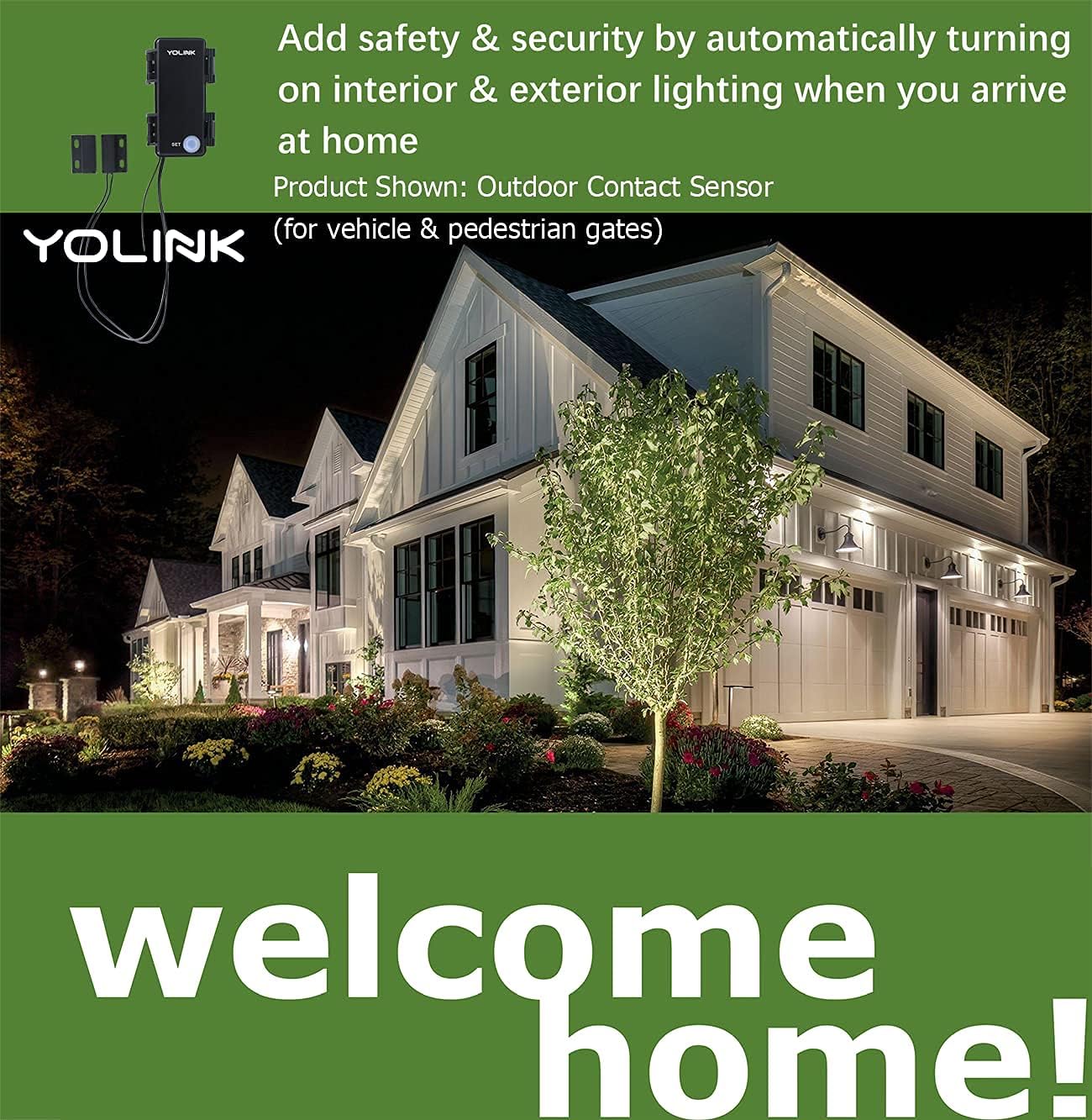 YoLink Outdoor Contact Sensor, LoRa 1/4 Mile World's Longest Range Smart Door Sensor, Universal Contact Sensor, Alexa, IFTTT
