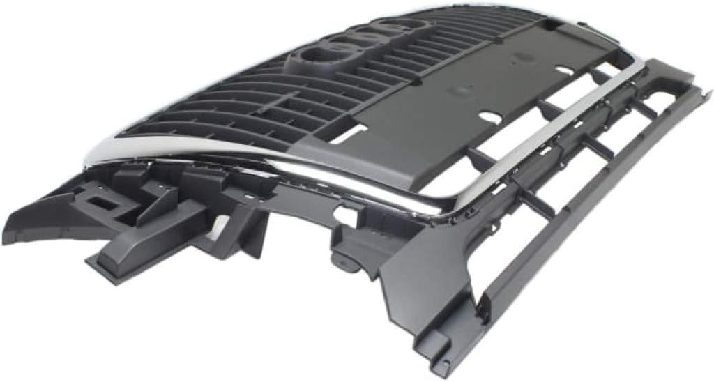 For Audi Q5 Grille Assembly 2011 2012 | Chrome Shell w/Primed Gray Insert | 2.0L Engine | Plastic | AU1200126 | 8R0853651N1QP