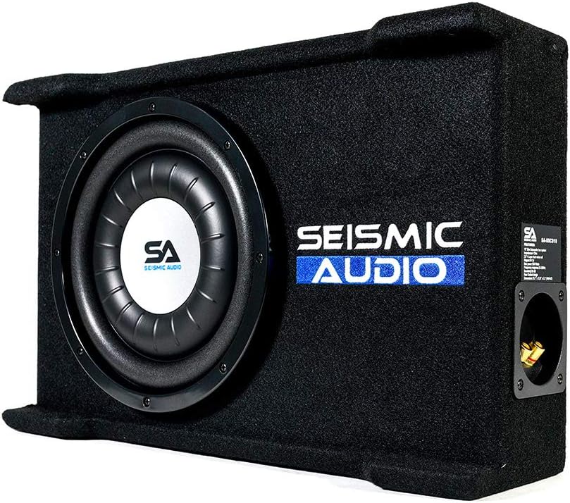 Seismic Audio - SA-SSCS10 - Shallow Mount 10 Inch 500 Watt Car Truck Audio Subwoofer Enclosure for Tight Spaces