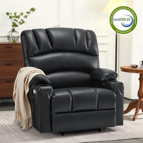 MCombo Oversized Power Lift Recliner Chair for Elderly, Lift Chair with Heat and Massage, Lift Recliner for Big and Tall, Cup Holders