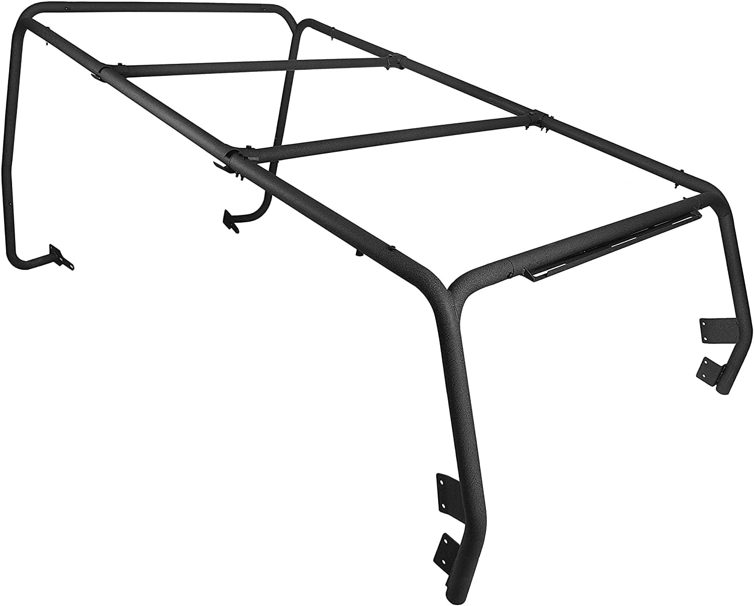 ECOTRIC Heavy Duty Roof Rack Cargo System Base Compatible with 2007-2018 Jeep Wrangler JK 4 Door ONLY Removable Top Cross Bar Extra Cargo Space