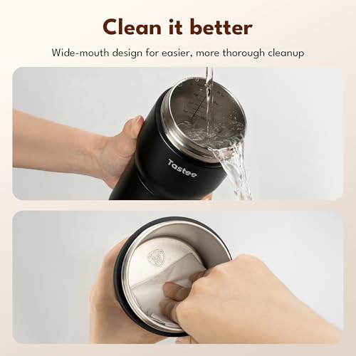 Tastee Heated Coffee Mug – 12oz Portable Travel Mug with 1℉ Precise Temperature Control, 8-Hour Heat Retention, 30W Fast Charging, Leak-Proof