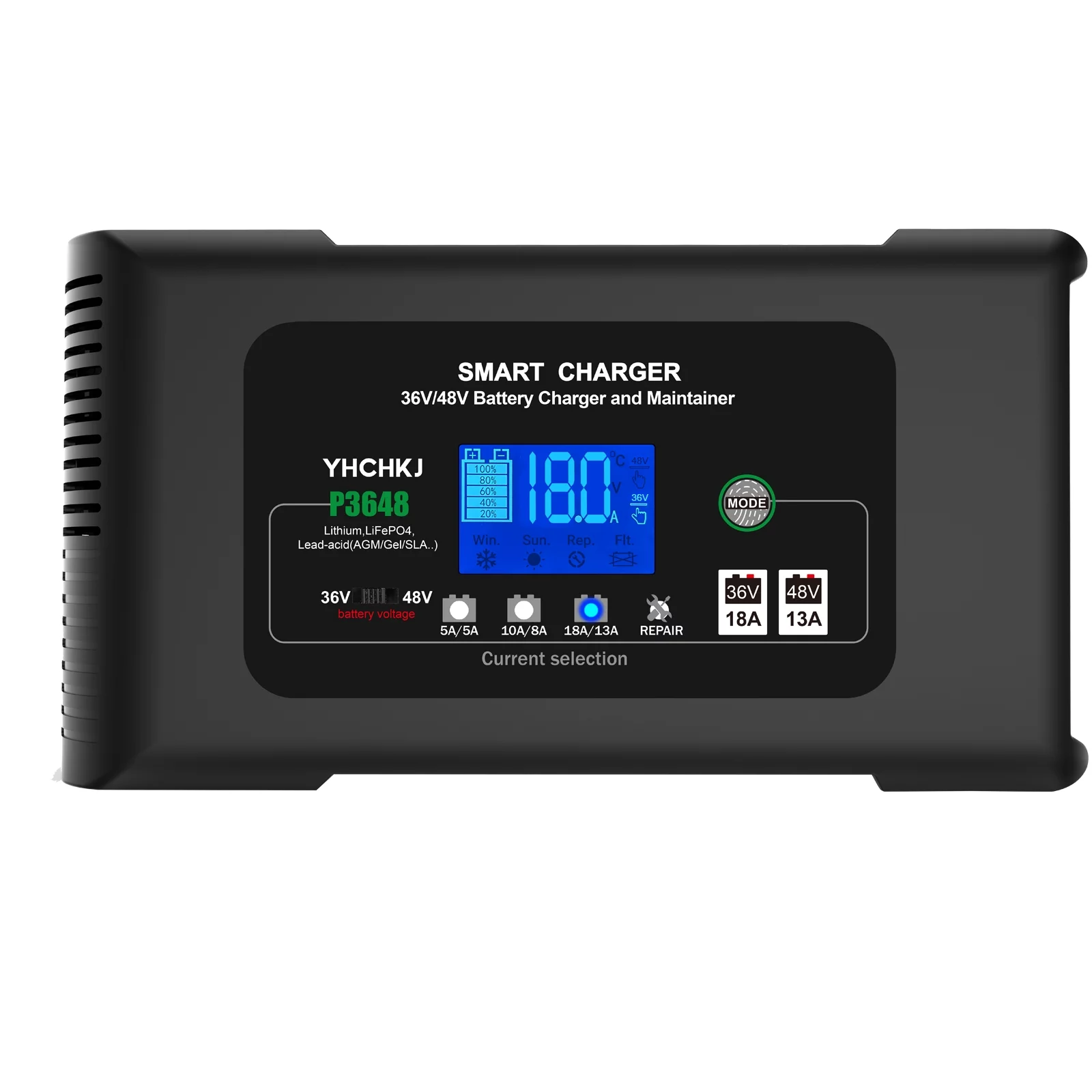YHCHKJ 36V/48V Golf Cart Charger 18-Amp Smart Charger, Golf Car Battery Charger,Trickle Charger - Curated Treasures Market