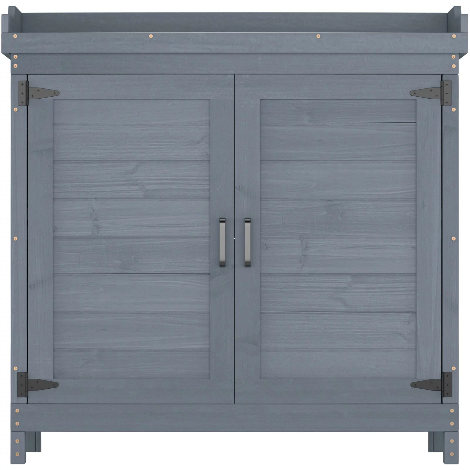 Outdoor Garden Potting Bench Wooden Storage Box Waterproof Furniture Tool Shed
