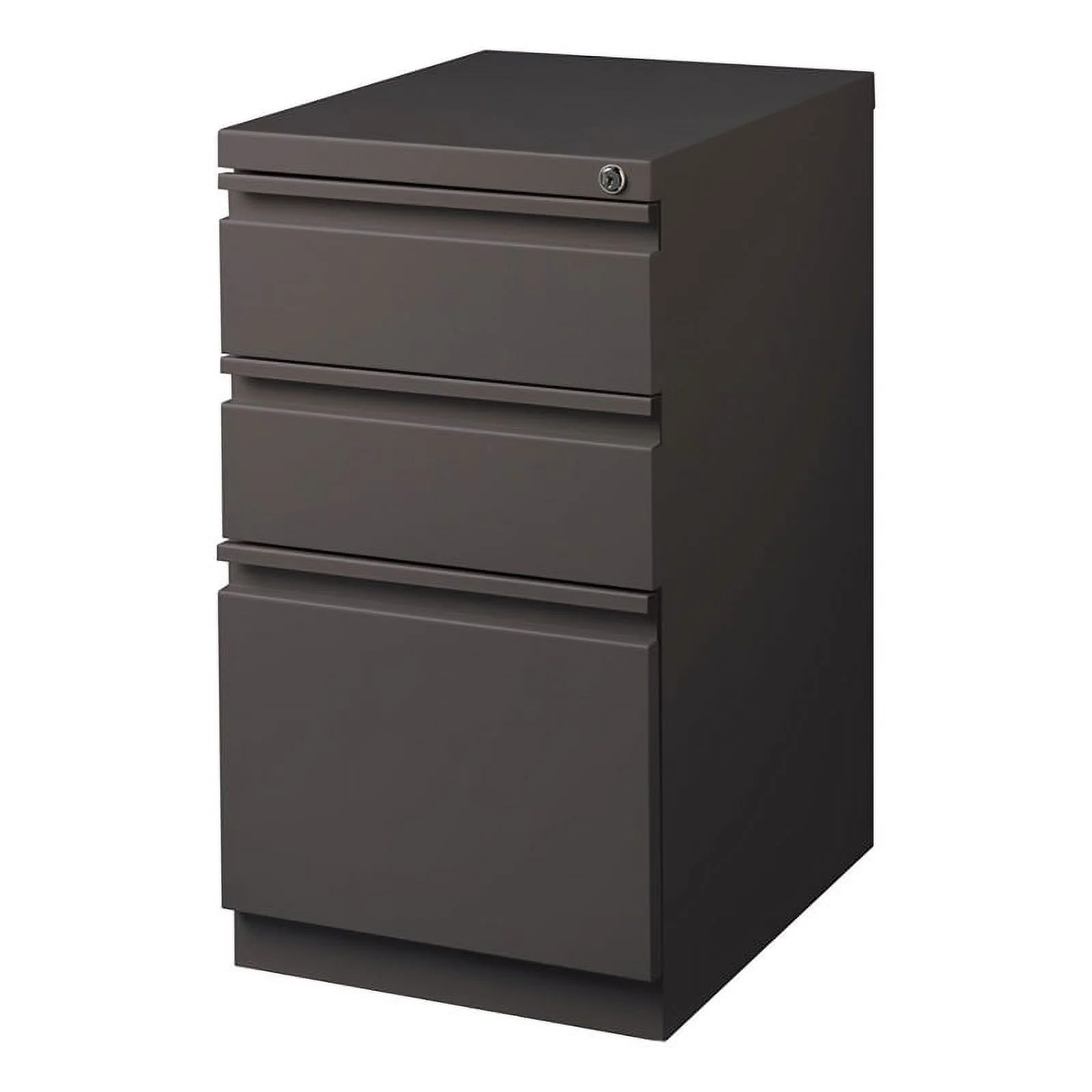 Bowery Hill 3-Drawer Modern Metal Mobile Pedestal File Cabinet in Espresso
