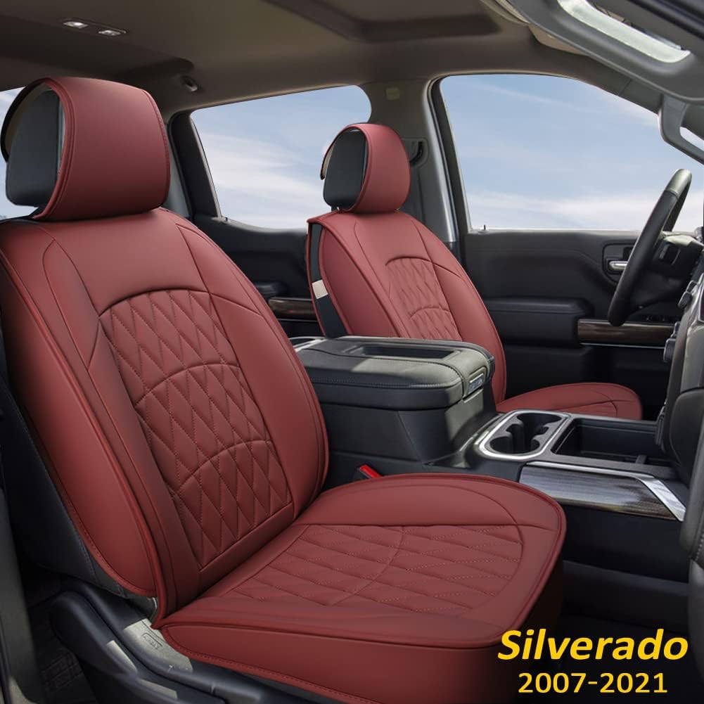 GIANT PANDA Rear Bench Car Seat Covers Customized Fit 2007-2021 Chevy Silverado and GMC Sierra 1500 2500HD 3500HD Crew Double Extended Cab Luxury