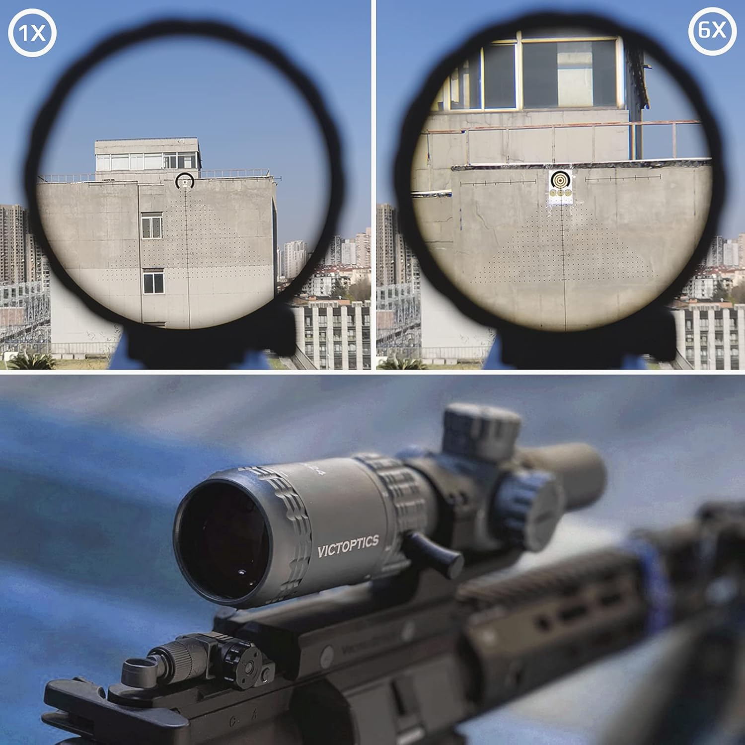 OPTCS Victoptics S6 1-6X24 SFP LPVO Scope for 22lr Hunting & Shooting Optics Compact Rifle Scope for ar - 15