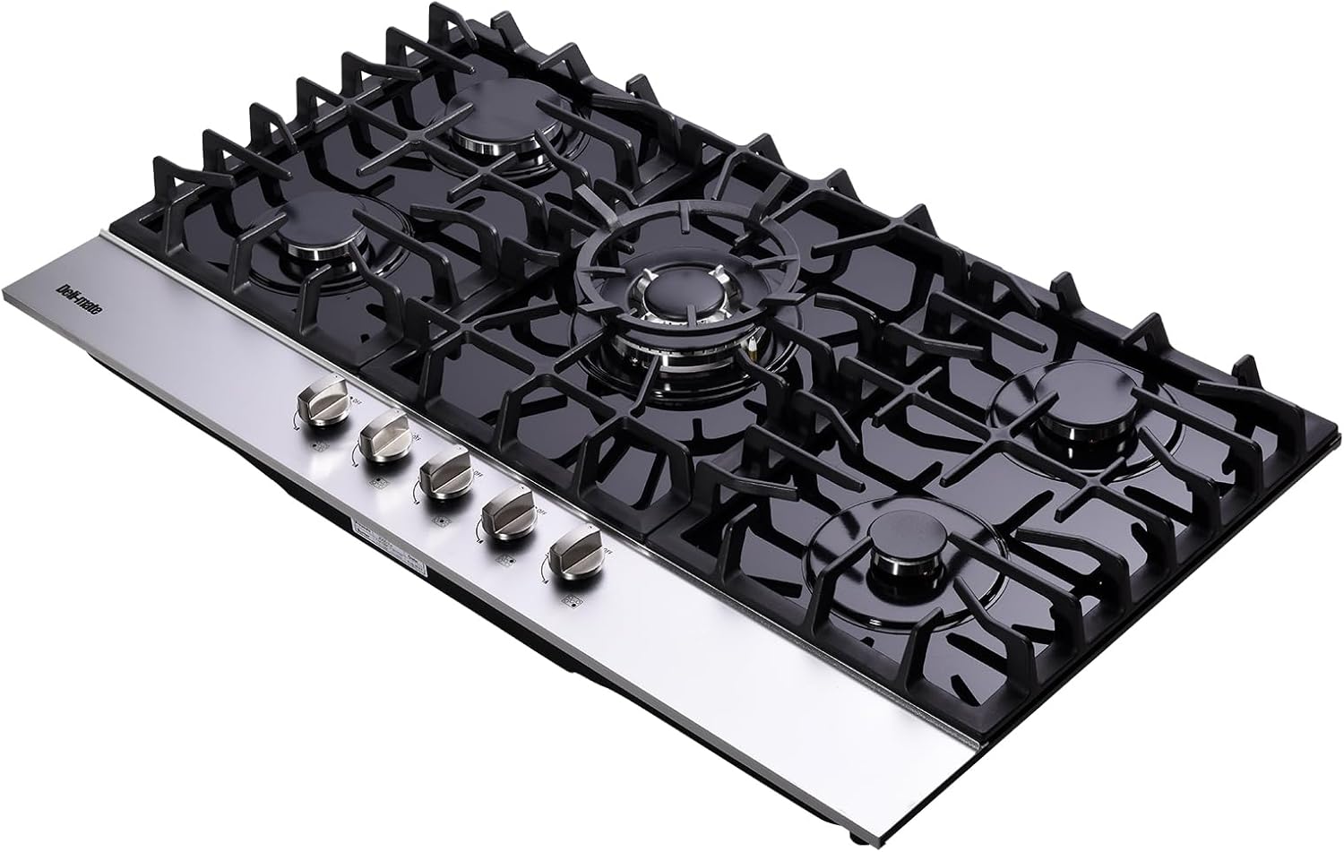 36 Inch Gas Cooktop, Built-in Tempered Glass 5 Burners Gas Stovetop LPG/NG Convertible Gas Stove Top Dual Fuel Gas Hob DM5189-01