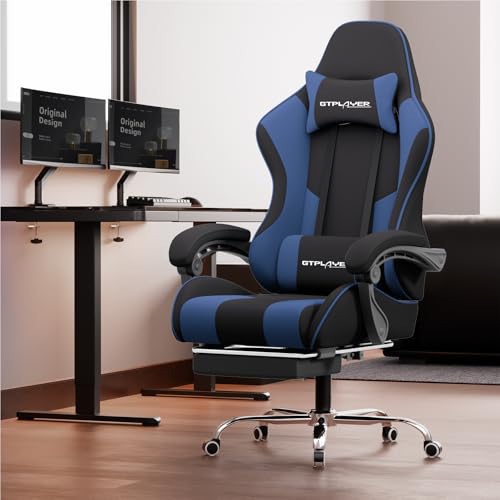 GTPLAYER Gaming Chair, Computer Chair with Footrest and Lumbar Support