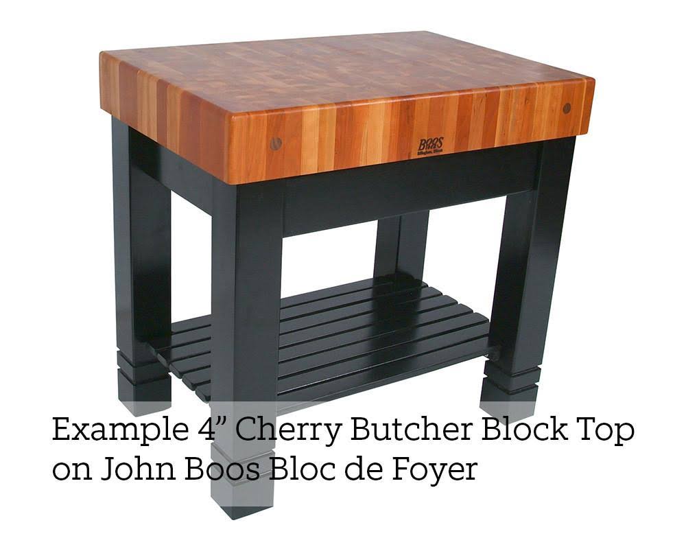 John Boos Island Countertop 24x22W x 25x22D x 2-1/4x22 Thick End Grain Butcher Block Cherry - CHYBBIT2-2425