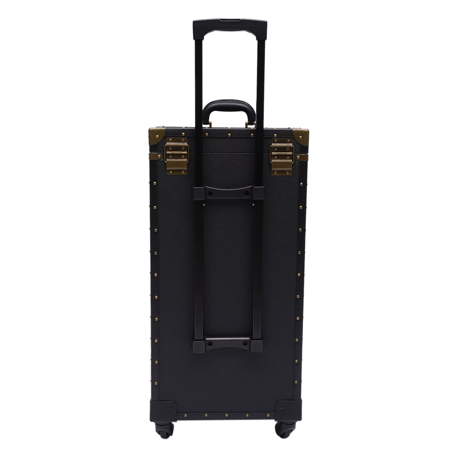 Miumaeov Portable Rolling Makeup Train Case Hairdressing Clipper Trimmer Display Suitcase Travel Organizer Beauty Salon Cosmetic Luggage Box