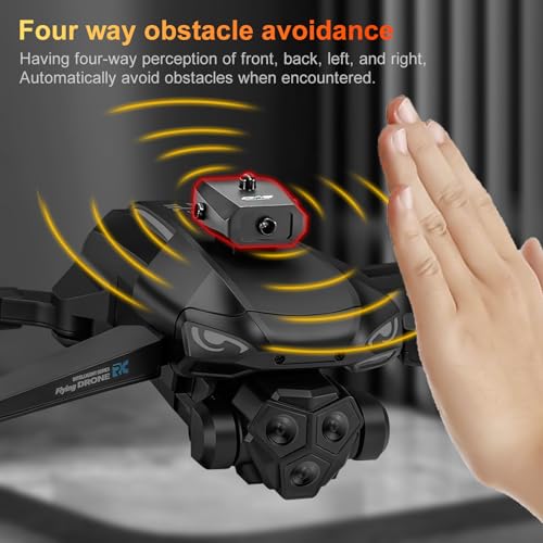 Brushless RC Drone with 4K Dual Camera, 4.5-inch HD Screen Remote Control, Smart Obstacle Avoidance